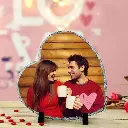 Customized Photo Printed Rock Stone – Heart