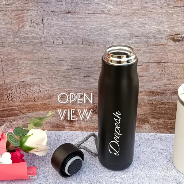 Customised Stainless Steel Water Bottle (Black)