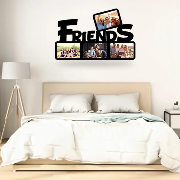 Black Wooden Friendship Collage Frame – Your Memories, Your Story
