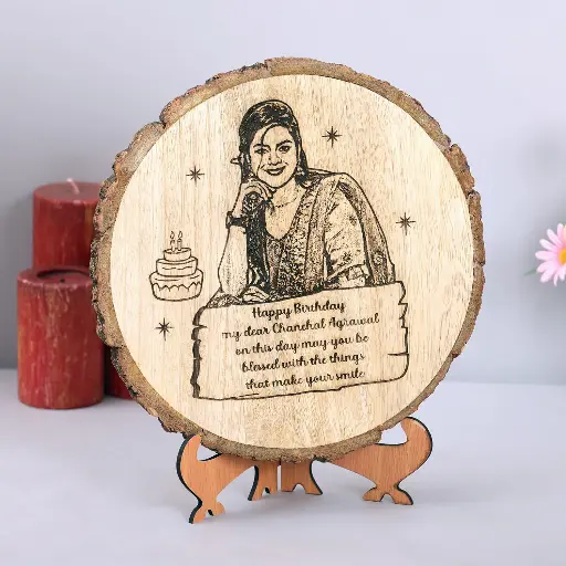 Personalized Engraved Natural Wood Photo Plank For All Occasions