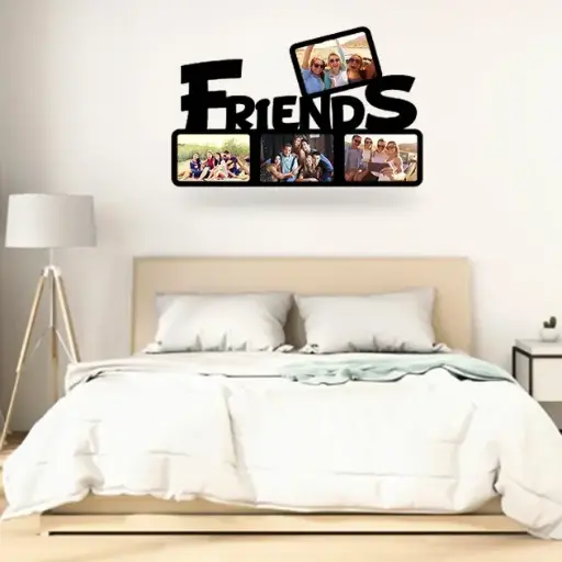 Black Wooden Friendship Collage Frame – Your Memories, Your Story