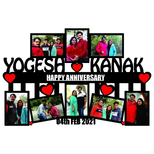 Two Hearts, One Frame, Custom Wooden Collage for Couples