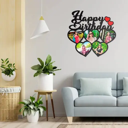 Personalized Wooden Birthday Collage Frame For Birthday Bliss