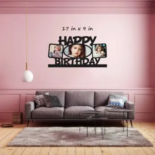 Happy Birthday Wooden Collage Photo Frame